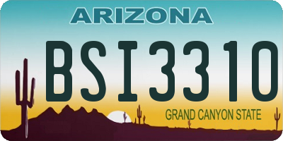 AZ license plate BSI3310