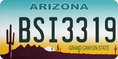 AZ license plate BSI3319