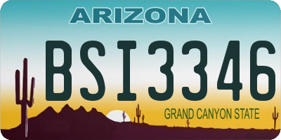 AZ license plate BSI3346