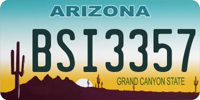 AZ license plate BSI3357