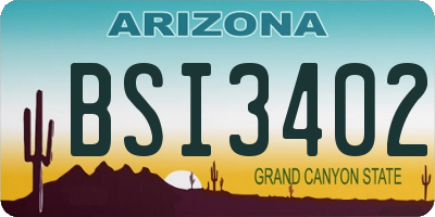 AZ license plate BSI3402