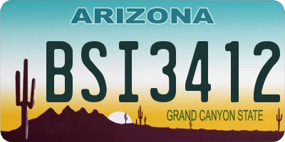 AZ license plate BSI3412