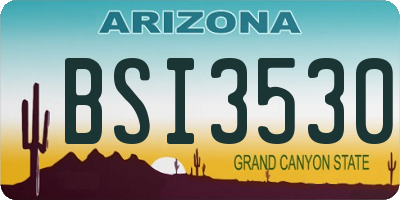 AZ license plate BSI3530