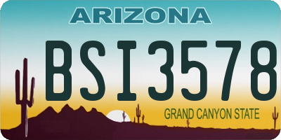 AZ license plate BSI3578