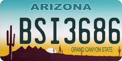 AZ license plate BSI3686