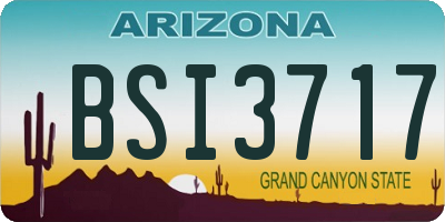 AZ license plate BSI3717