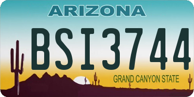 AZ license plate BSI3744