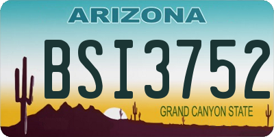 AZ license plate BSI3752