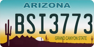 AZ license plate BSI3773