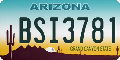 AZ license plate BSI3781