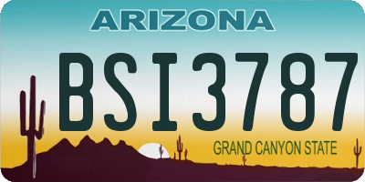 AZ license plate BSI3787