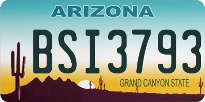 AZ license plate BSI3793
