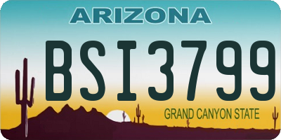 AZ license plate BSI3799