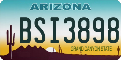 AZ license plate BSI3898
