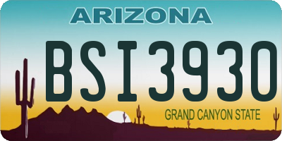 AZ license plate BSI3930