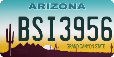 AZ license plate BSI3956
