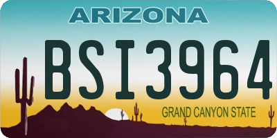 AZ license plate BSI3964