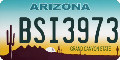 AZ license plate BSI3973