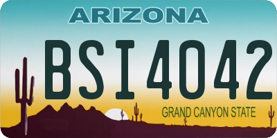 AZ license plate BSI4042