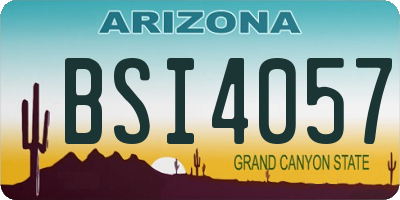 AZ license plate BSI4057