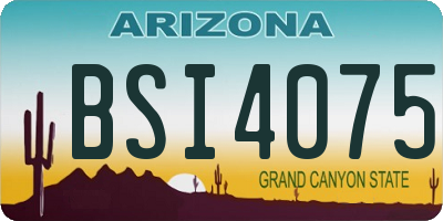 AZ license plate BSI4075