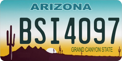 AZ license plate BSI4097
