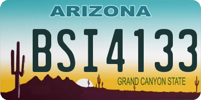 AZ license plate BSI4133