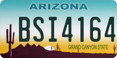 AZ license plate BSI4164