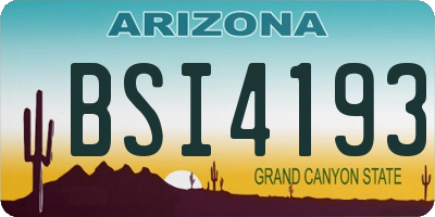 AZ license plate BSI4193