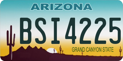 AZ license plate BSI4225