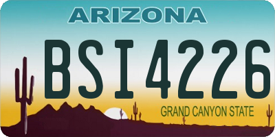 AZ license plate BSI4226