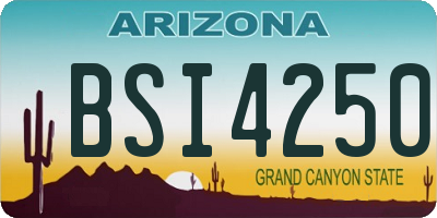AZ license plate BSI4250