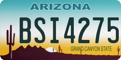 AZ license plate BSI4275