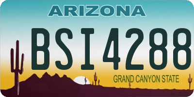AZ license plate BSI4288