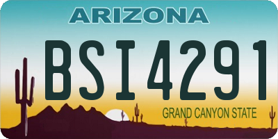 AZ license plate BSI4291
