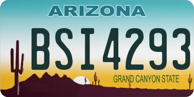 AZ license plate BSI4293