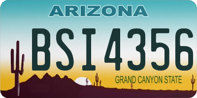 AZ license plate BSI4356