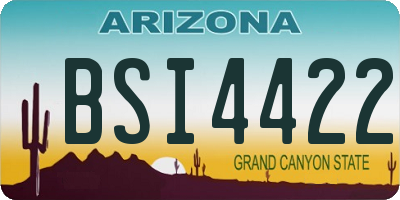 AZ license plate BSI4422