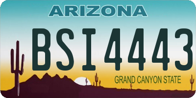 AZ license plate BSI4443
