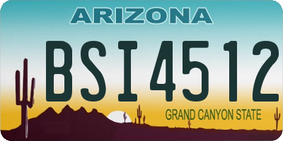 AZ license plate BSI4512