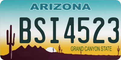 AZ license plate BSI4523