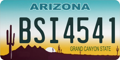 AZ license plate BSI4541