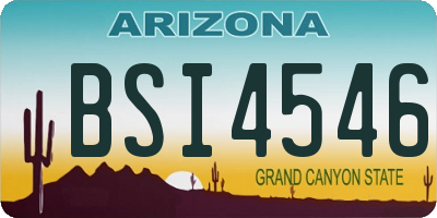 AZ license plate BSI4546