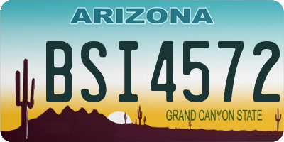 AZ license plate BSI4572