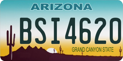 AZ license plate BSI4620