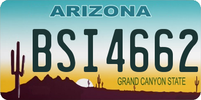 AZ license plate BSI4662