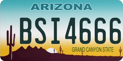 AZ license plate BSI4666