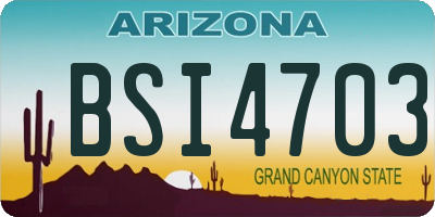 AZ license plate BSI4703