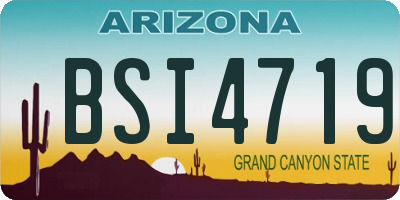 AZ license plate BSI4719