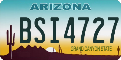 AZ license plate BSI4727